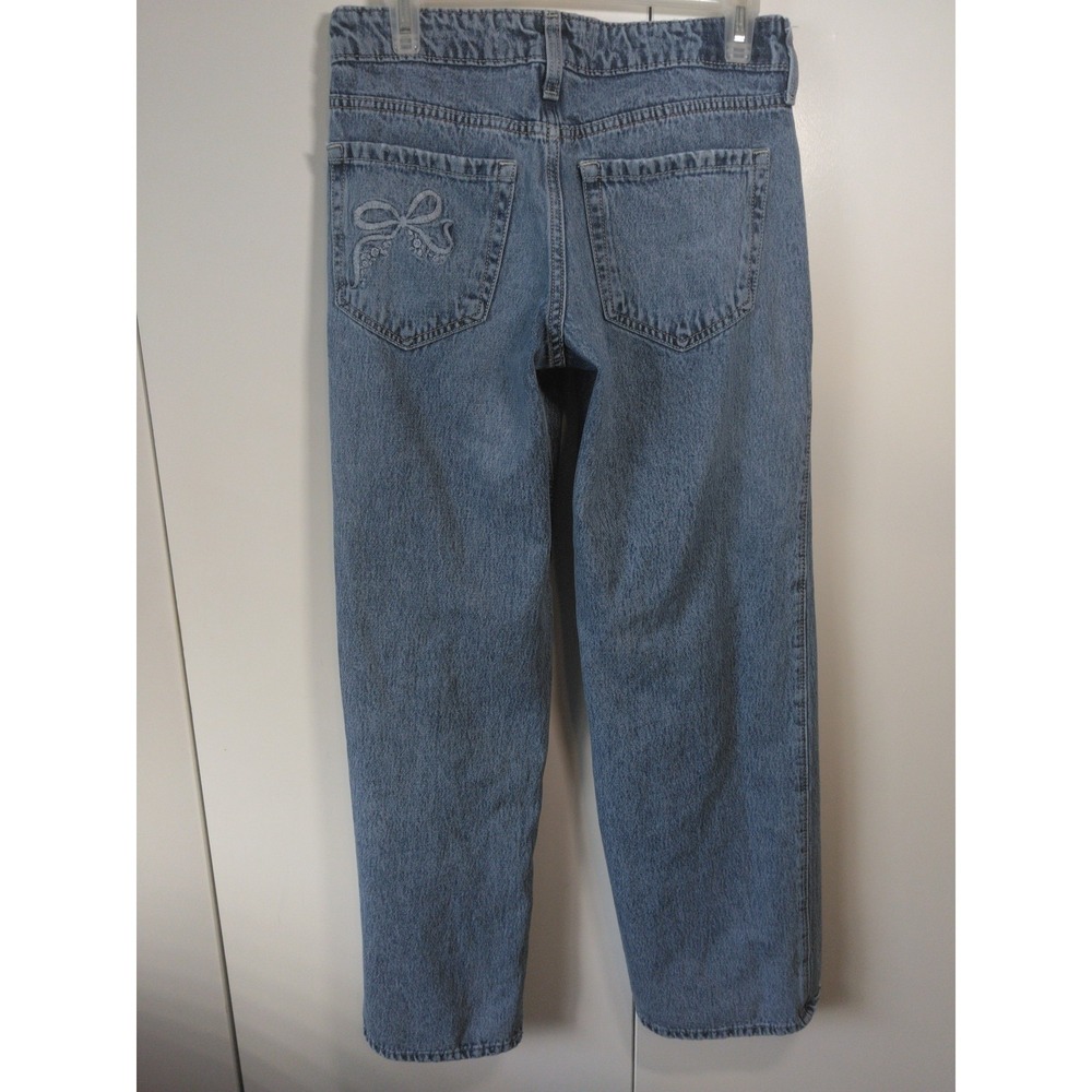 Hollister Womens Low Rise Baggy Jeans Size 26 R Blue Light Wash Wide Leg - Picture 2 of 9